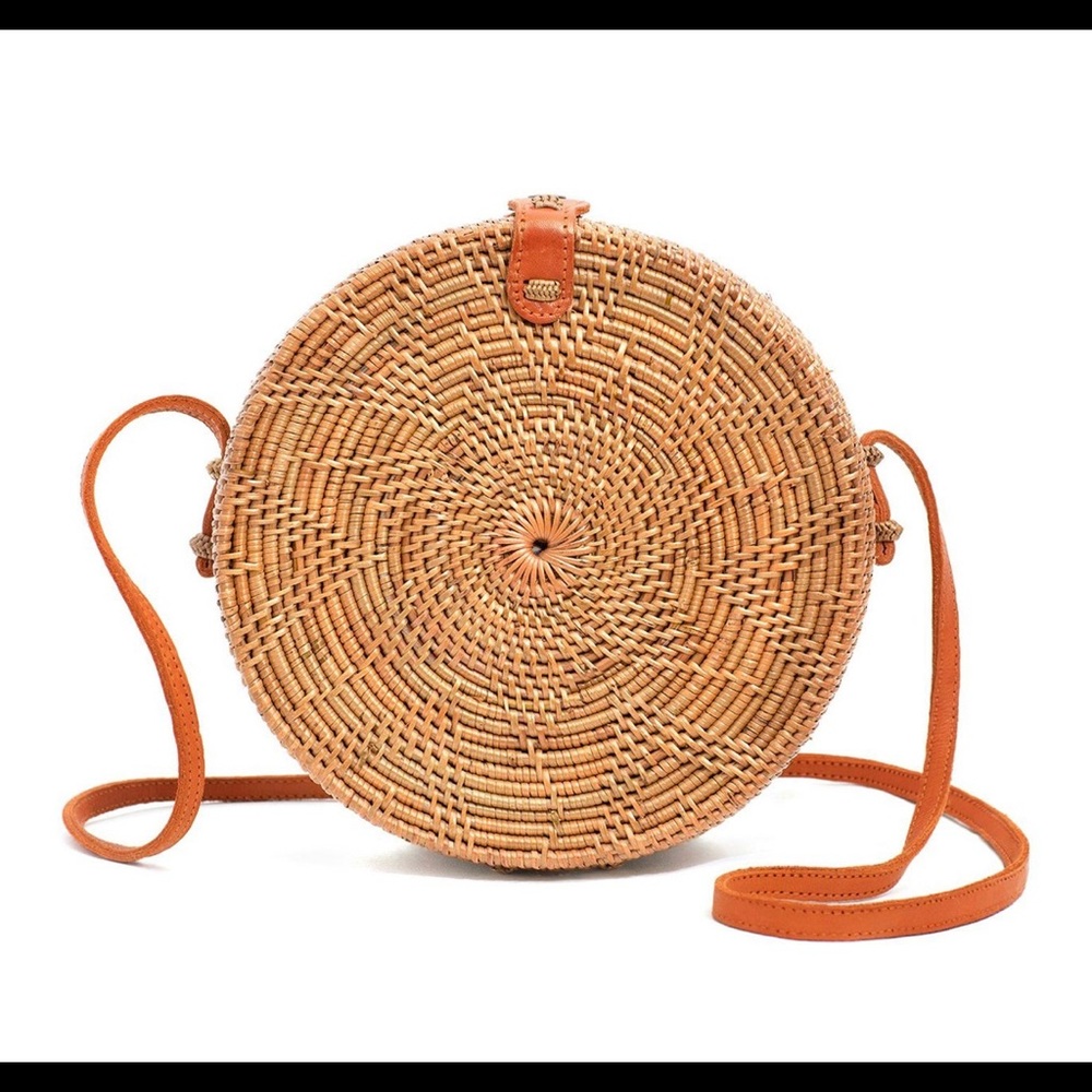 Handmade Round crossbody ATA bag